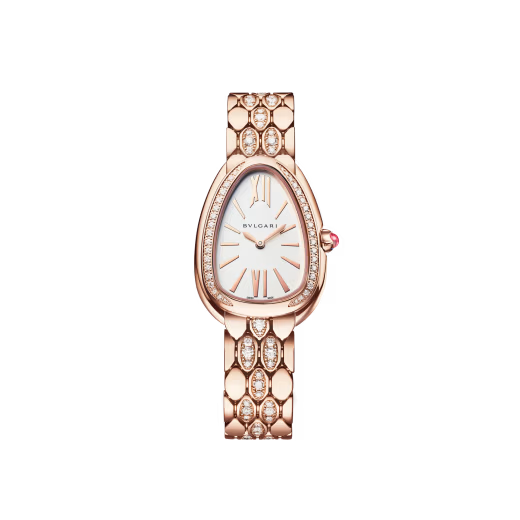 Serpenti Seduttori Full Diamond Rose Gold Watch