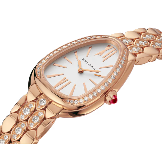 Serpenti Seduttori Full Diamond Rose Gold Watch