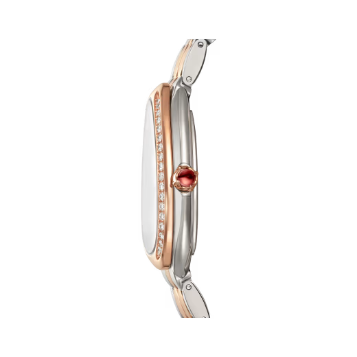 Serpenti Seduttori Two-Tone Diamond Bezel Black Dial Watch