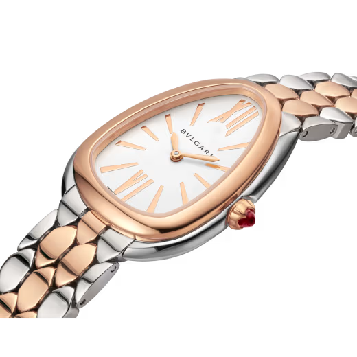 Serpenti Seduttori Steel & Rose Gold Opaline Watch
