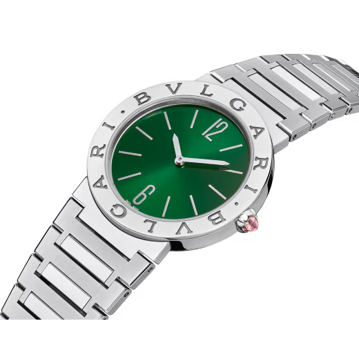Bvlgari Steel Green Sunray Watch