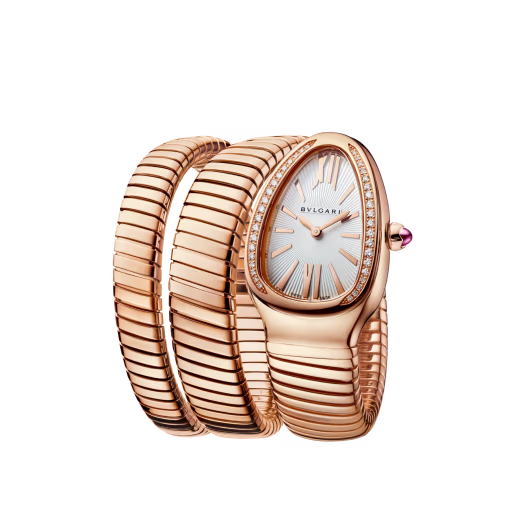 Serpenti Tubogas Double Spiral Rose Gold Diamond Watch