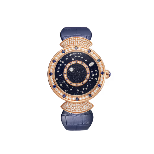 Divas’ Dream Rose Gold Diamond Sapphire Aventurine Watch