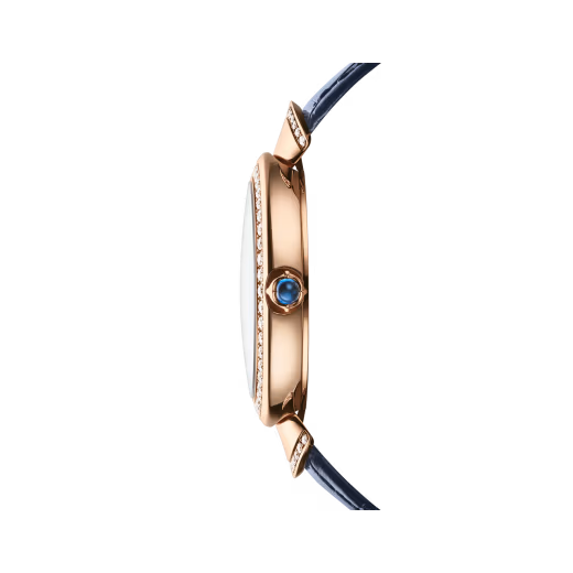 Divas’ Dream Rose Gold Diamond Blue Aventurine Watch