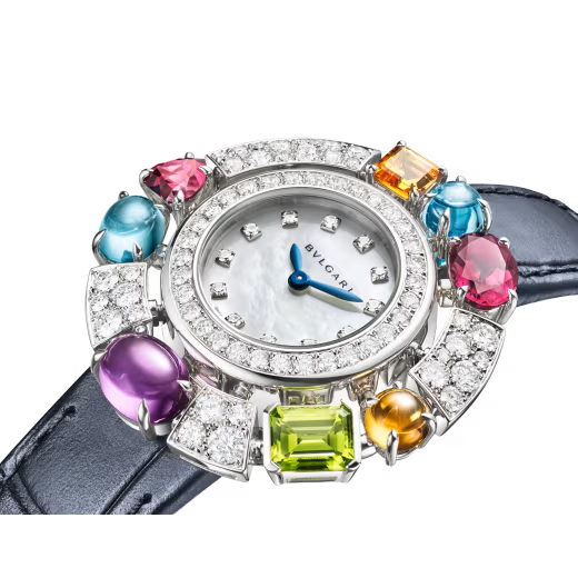 Allegra White Gold Gemset MOP Watch
