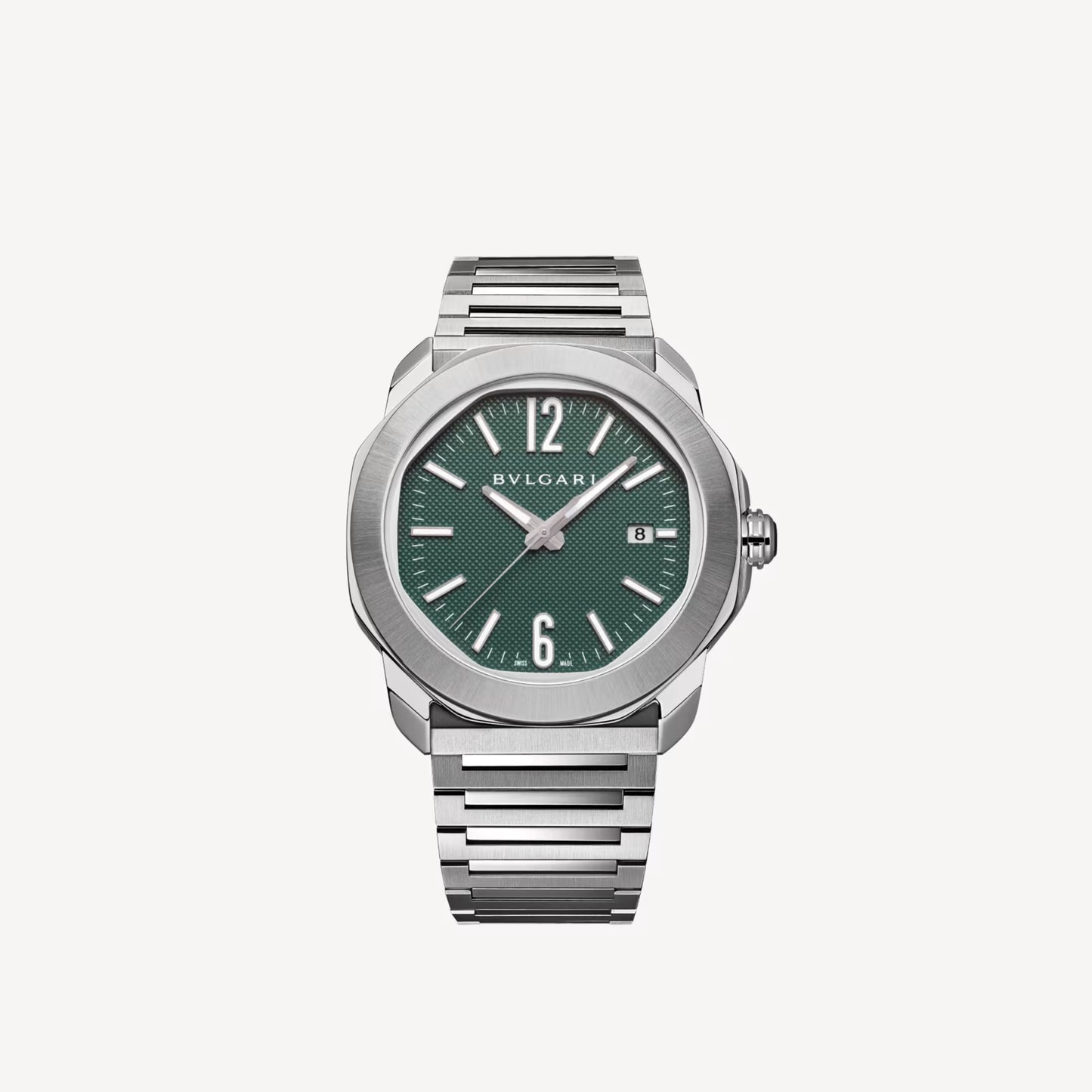 Octo Roma Steel Green Watch