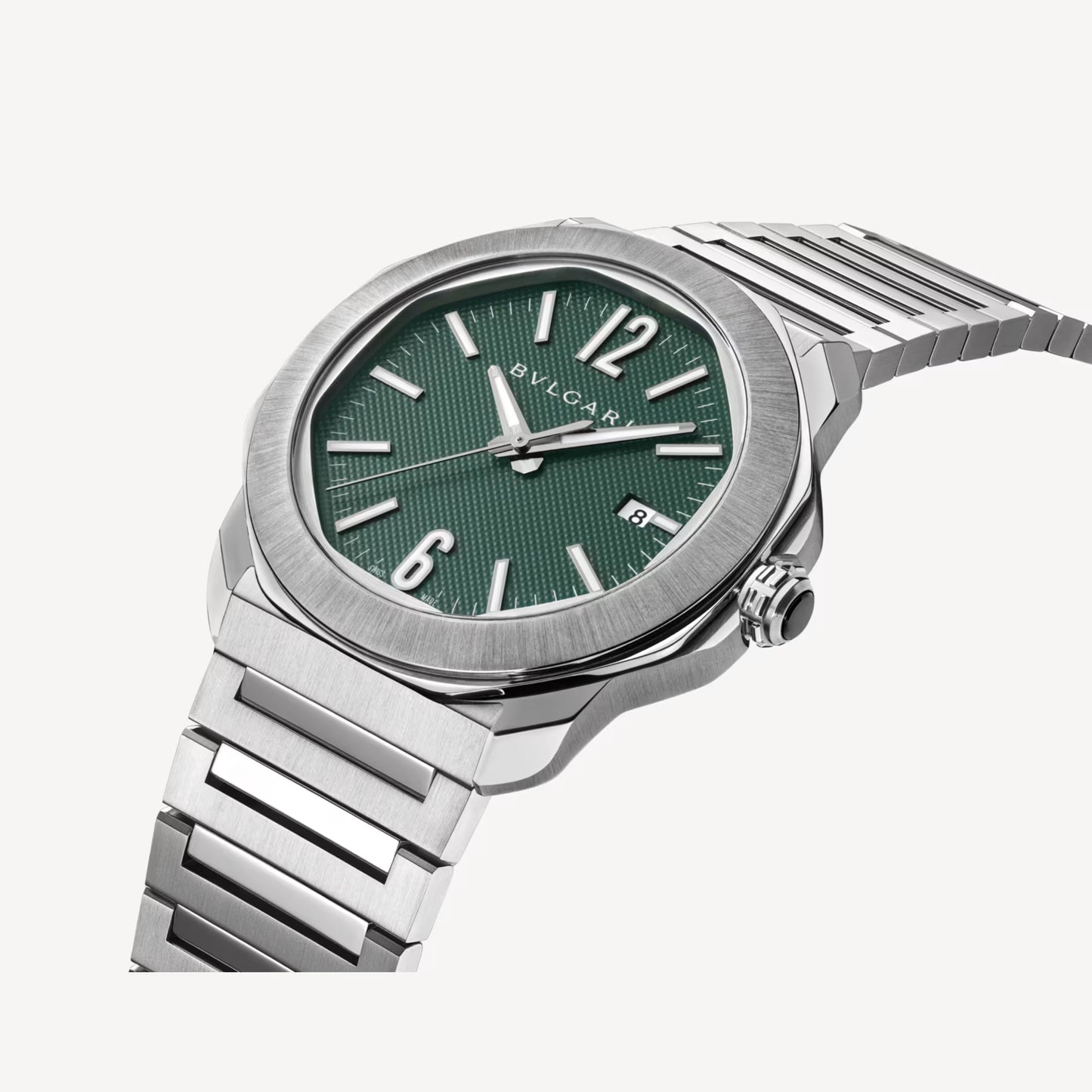 Octo Roma Steel Green Watch