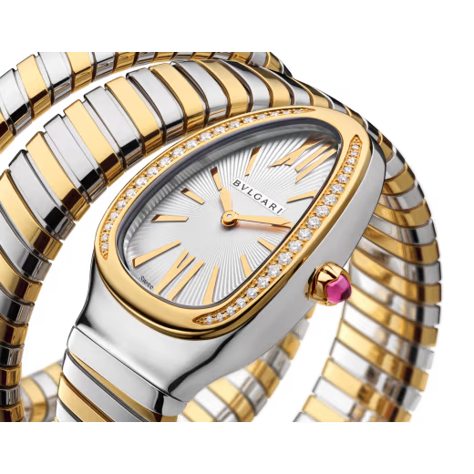 Serpenti Tubogas Yellow Gold Diamond Spiral