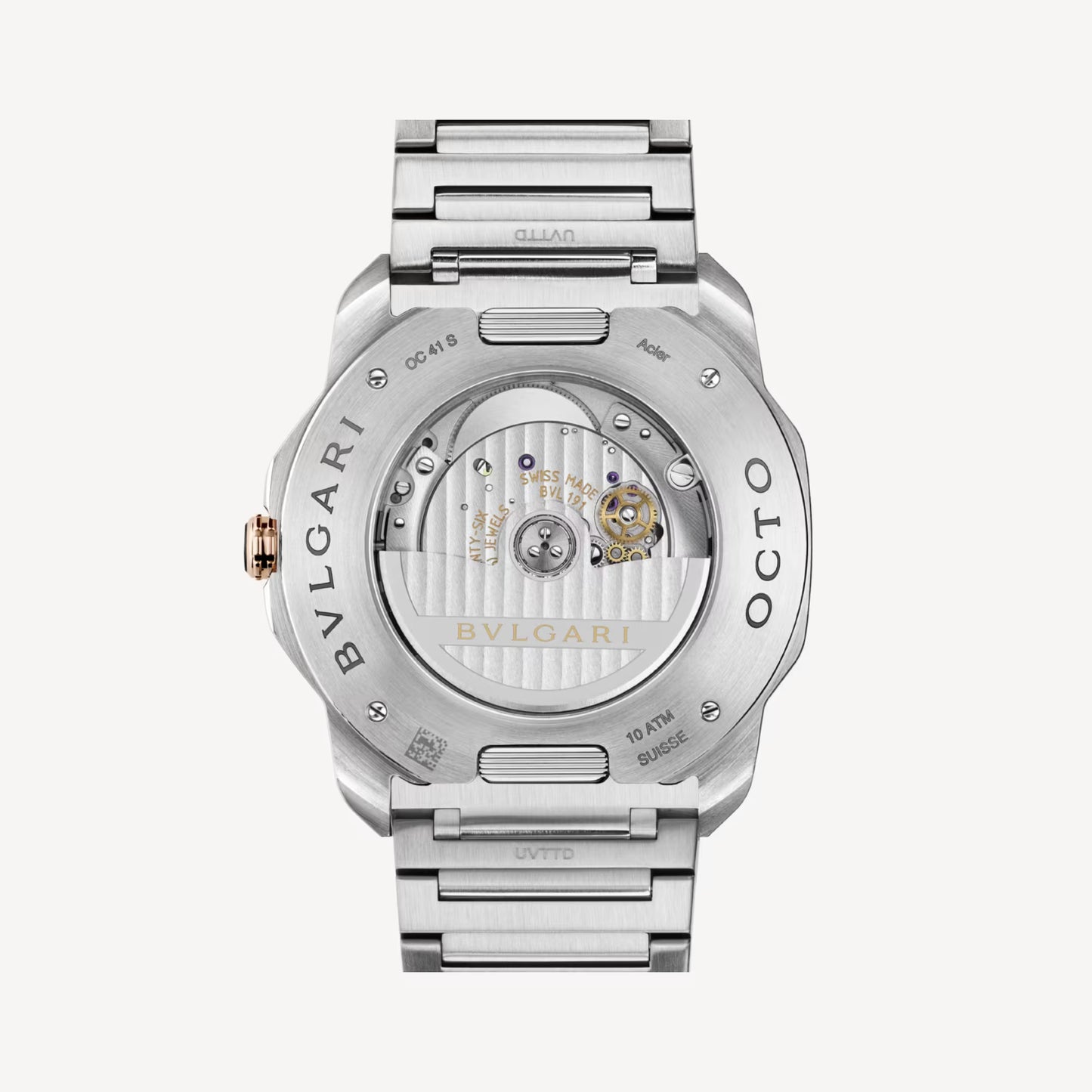 Octo Roma Steel Rose Gold Blue Watch