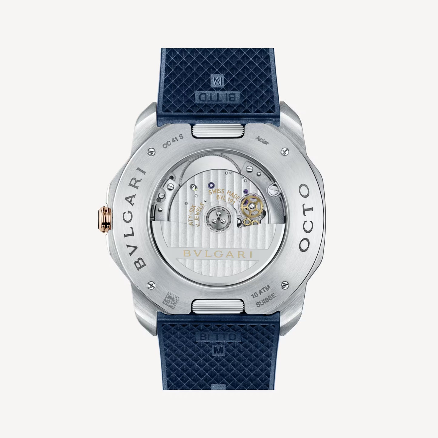 Octo Roma Steel Rose Gold Blue Watch