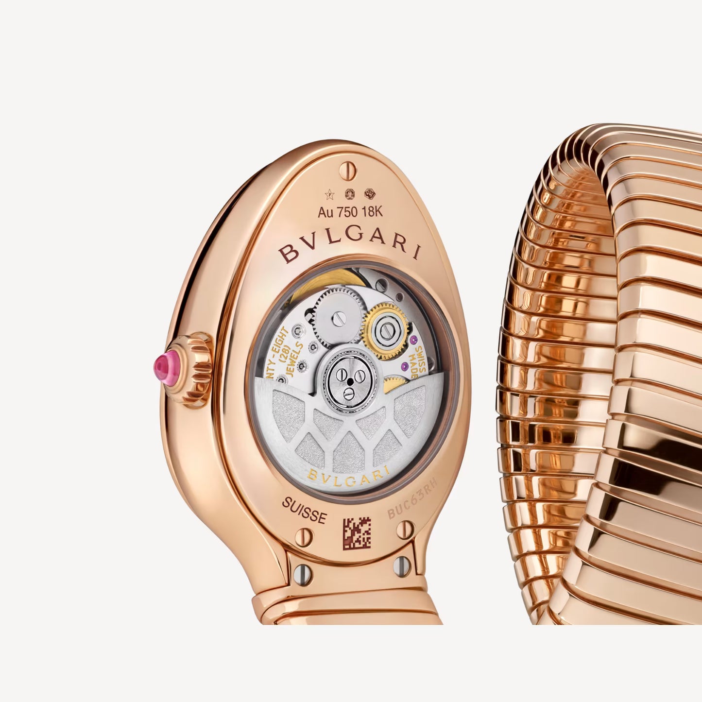 Serpenti Tubogas Rose Gold Diamond Automatic Watch