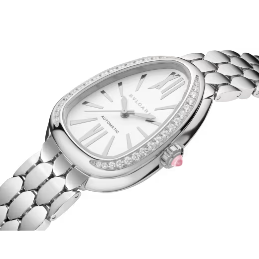 Serpenti Seduttori Automatic Diamond Bezel Opaline Watch