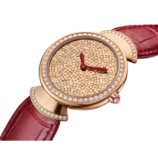 Divas’ Dream Rose Gold Diamond Gold Mosaic Watch