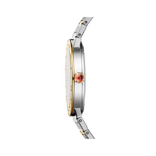 Bvlgari Yellow Gold Steel MOP Diamond Watch
