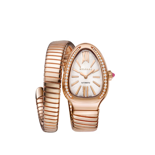 Serpenti Tubogas Rose Gold Diamond Automatic Watch