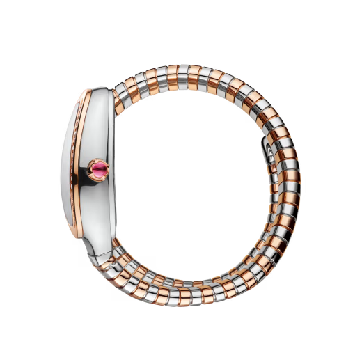 Serpenti Tubogas Rose Gold Green Diamond Watch