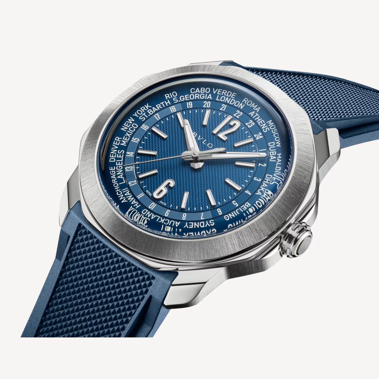 Octo Roma Steel Blue WorldTimer