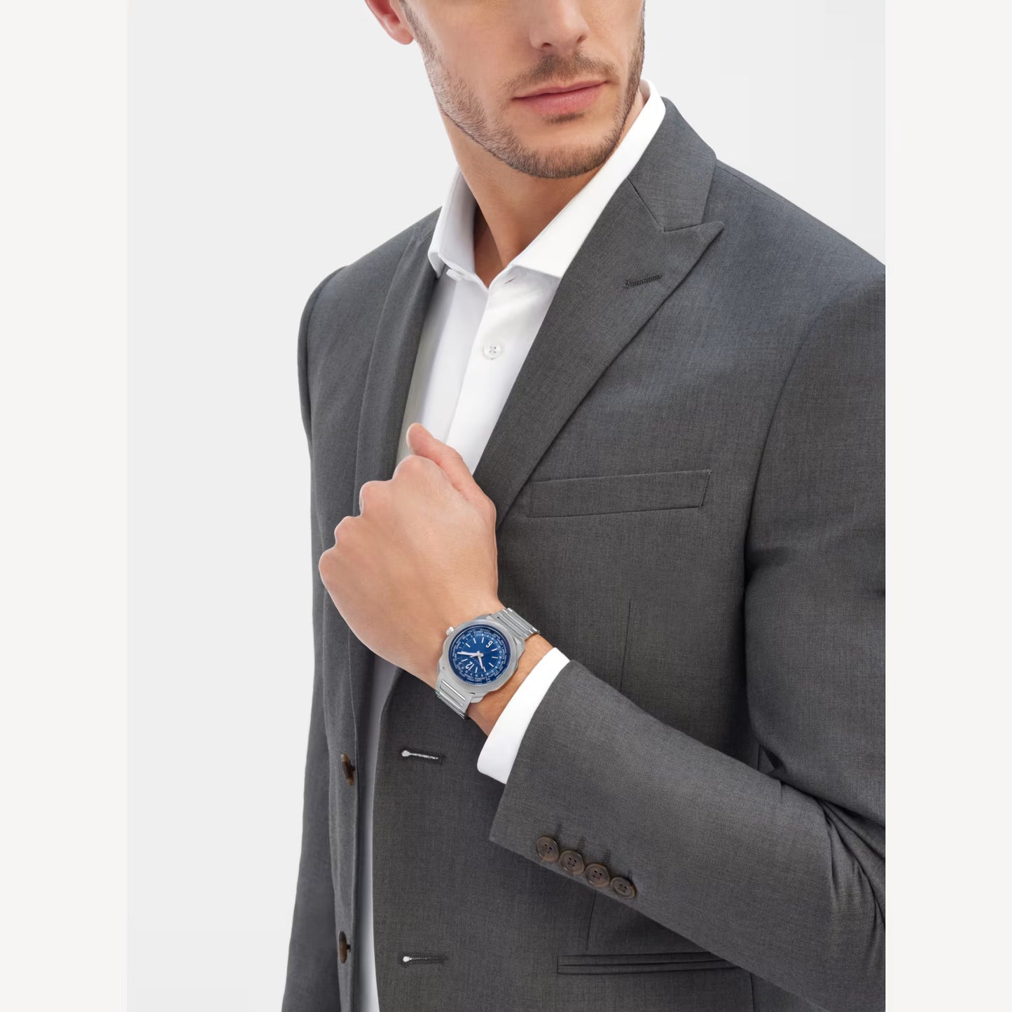 Octo Roma Steel Blue WorldTimer