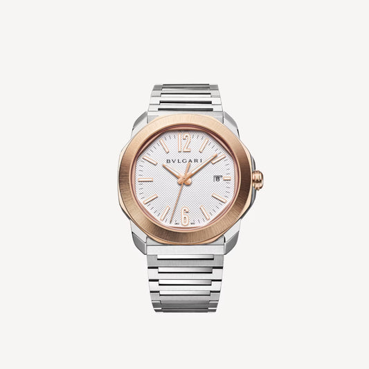 Octo Roma Steel Rose Gold Grey Watch
