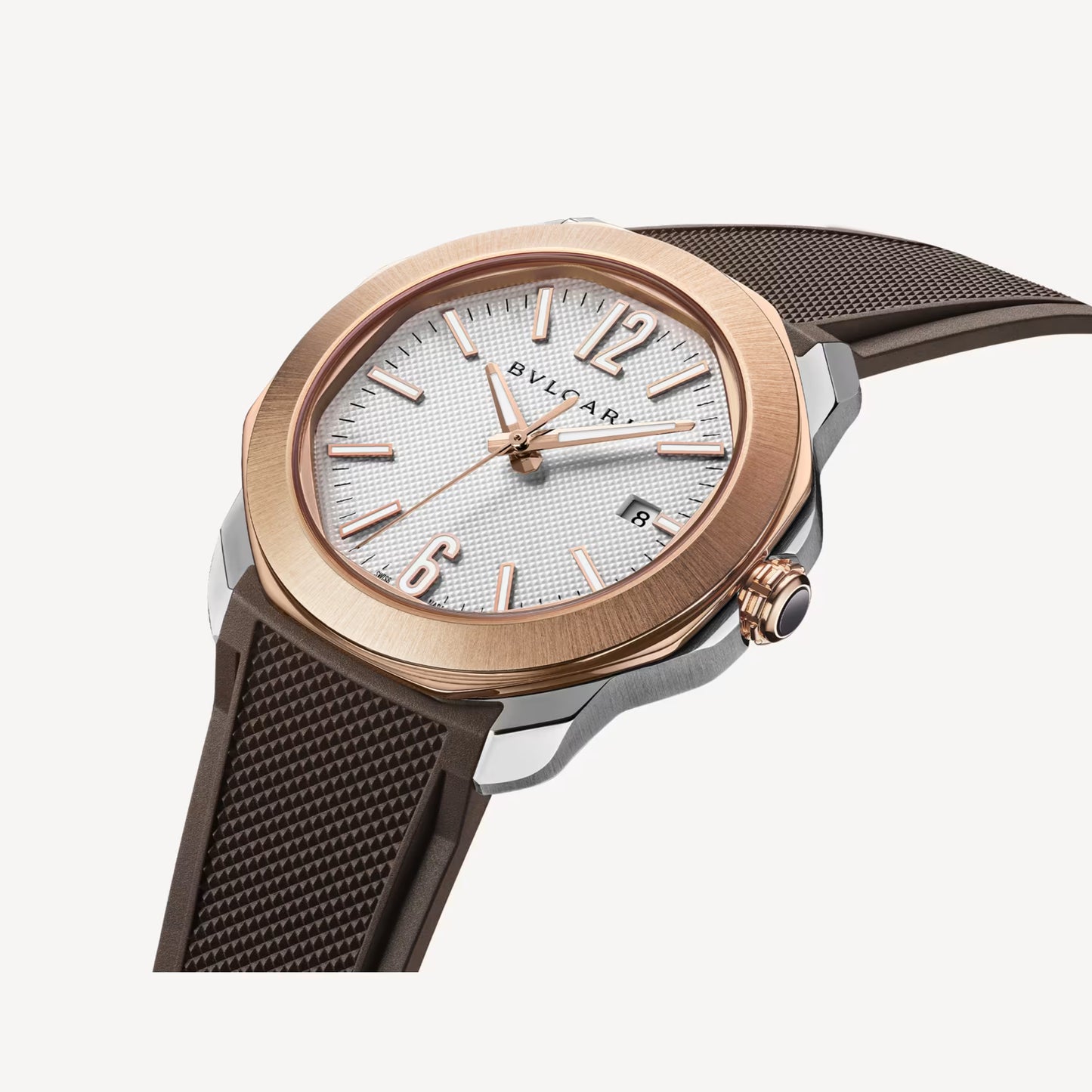 Octo Roma Steel Rose Gold Grey Watch