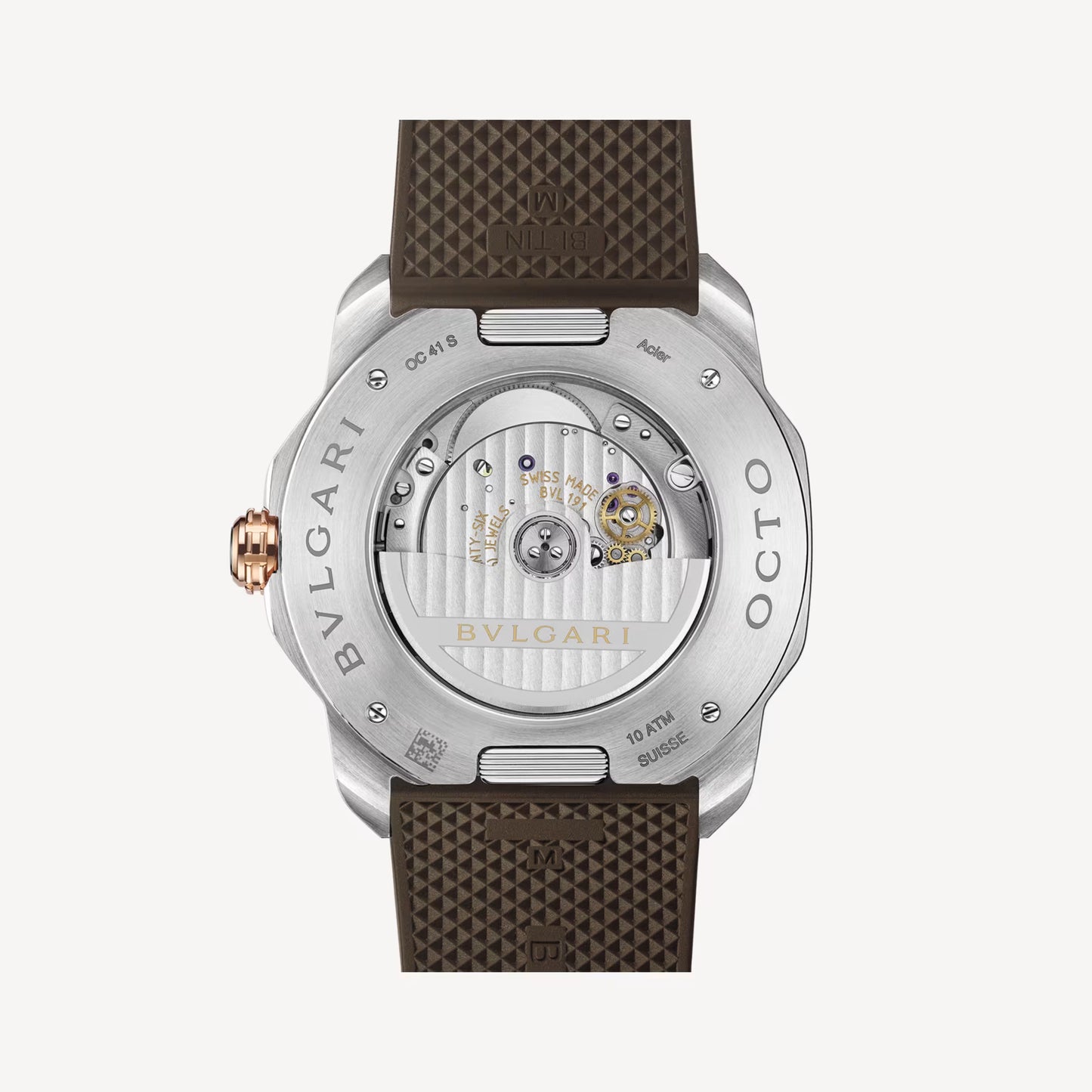 Octo Roma Steel Rose Gold Grey Watch