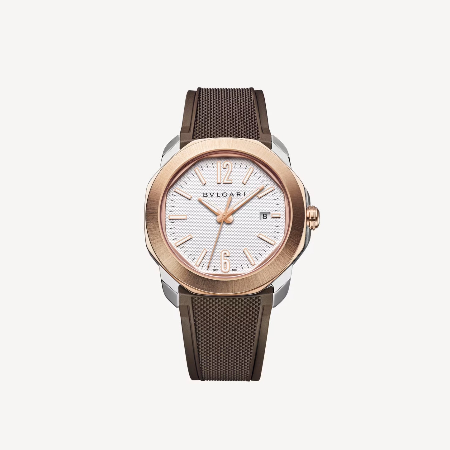 Octo Roma Steel Rose Gold Grey Watch