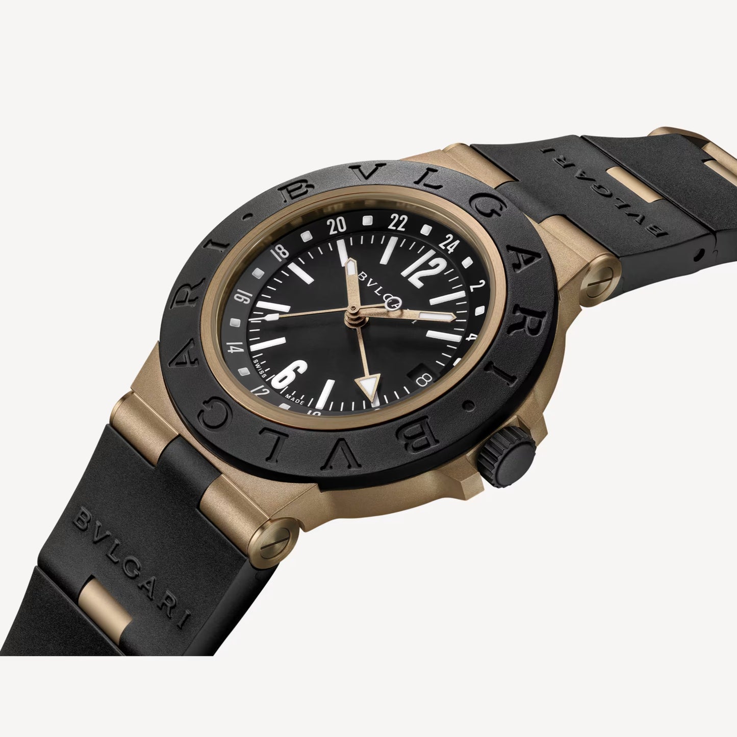 Bvlgari Bronzo Black GMT Watch