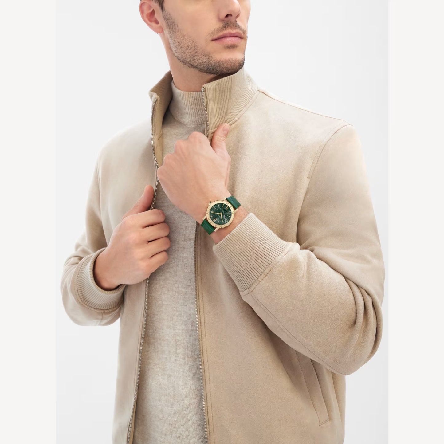 Bvlgari Bvlgari 50th Anniv. Yellow Gold Green Marble Watch