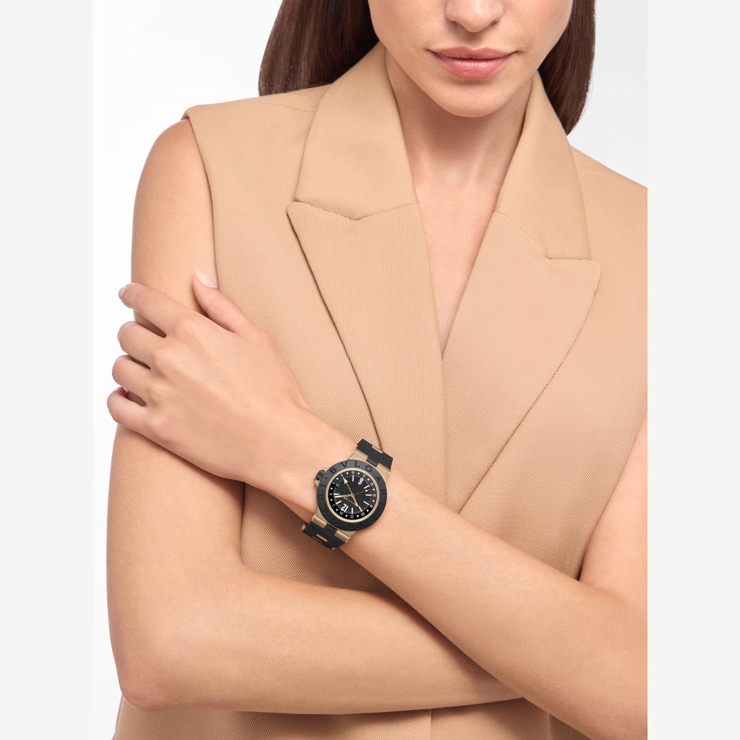 Bvlgari Bronzo Black GMT Watch