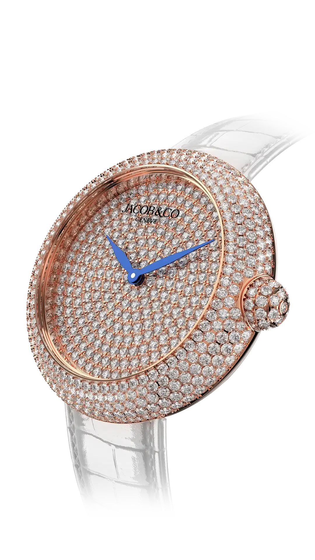 Brilliant Pavè - Stainless Steel White Diamonds 44MM