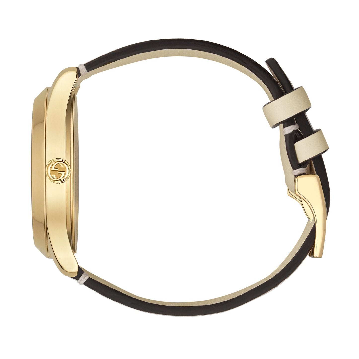 Gucci G-Timeless YA1264096 Men's 38mm White Dial Leather Strap Watch