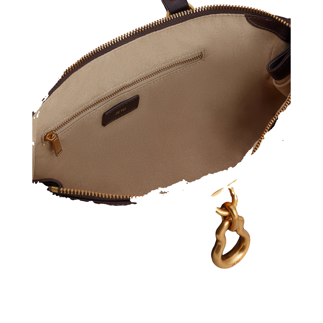 JW PEI Yvette Elongated Tote Bag - Dark Brown by JW PEI