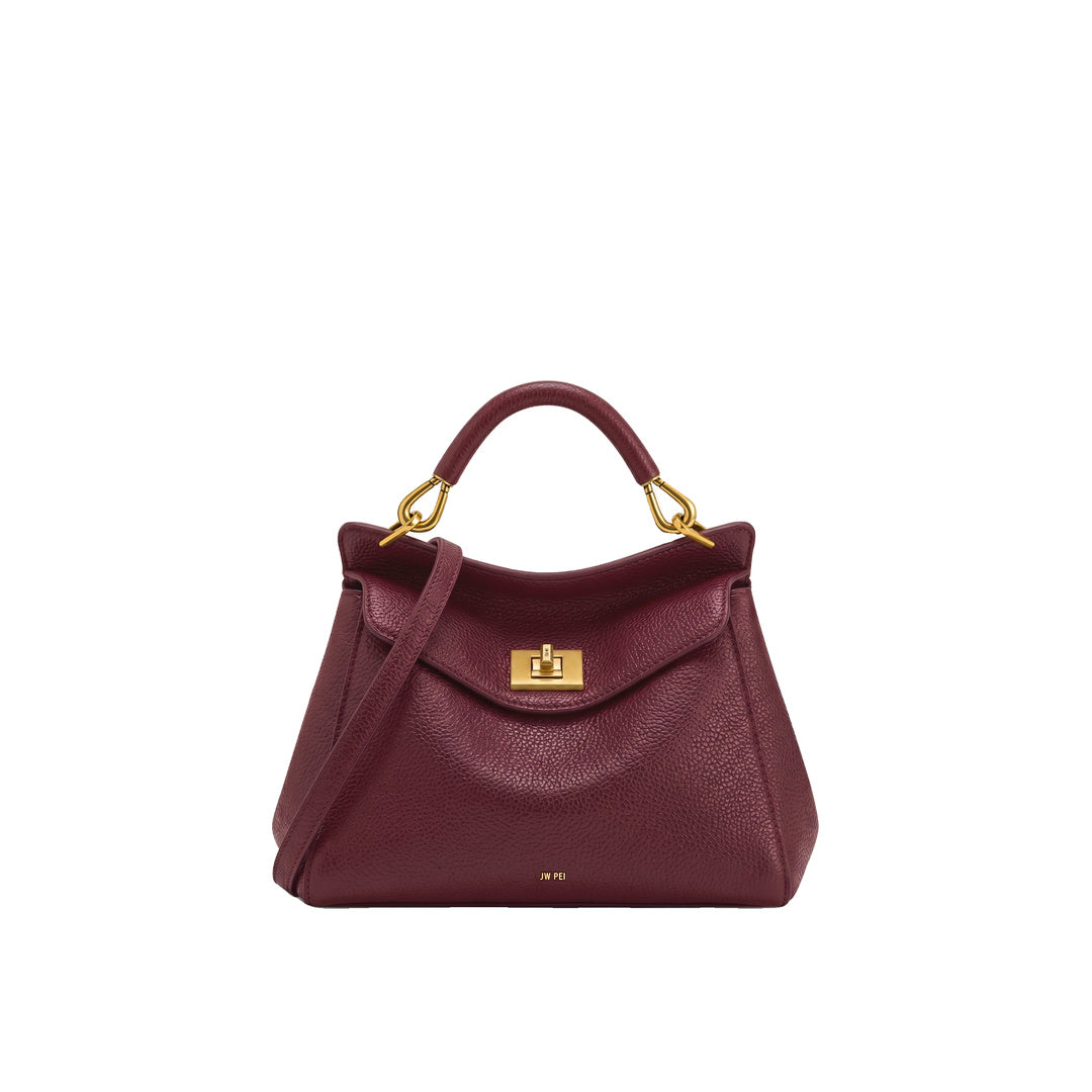 JW PEI Lucia Classic Top Handle Bag - Deep Burgundy by JW PEI