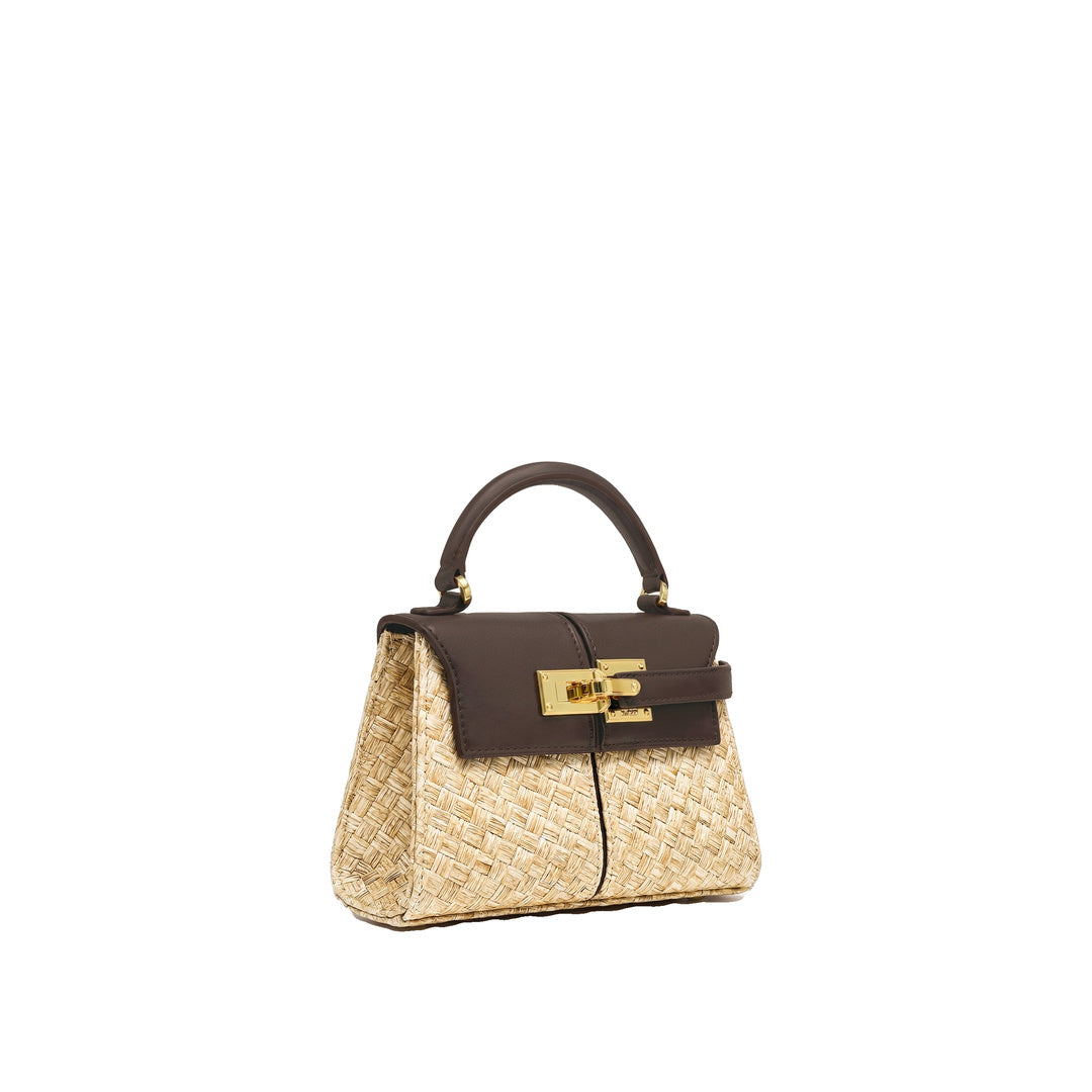 JW PEI Elise Faux Straw Handbag - Brown by JW PEI