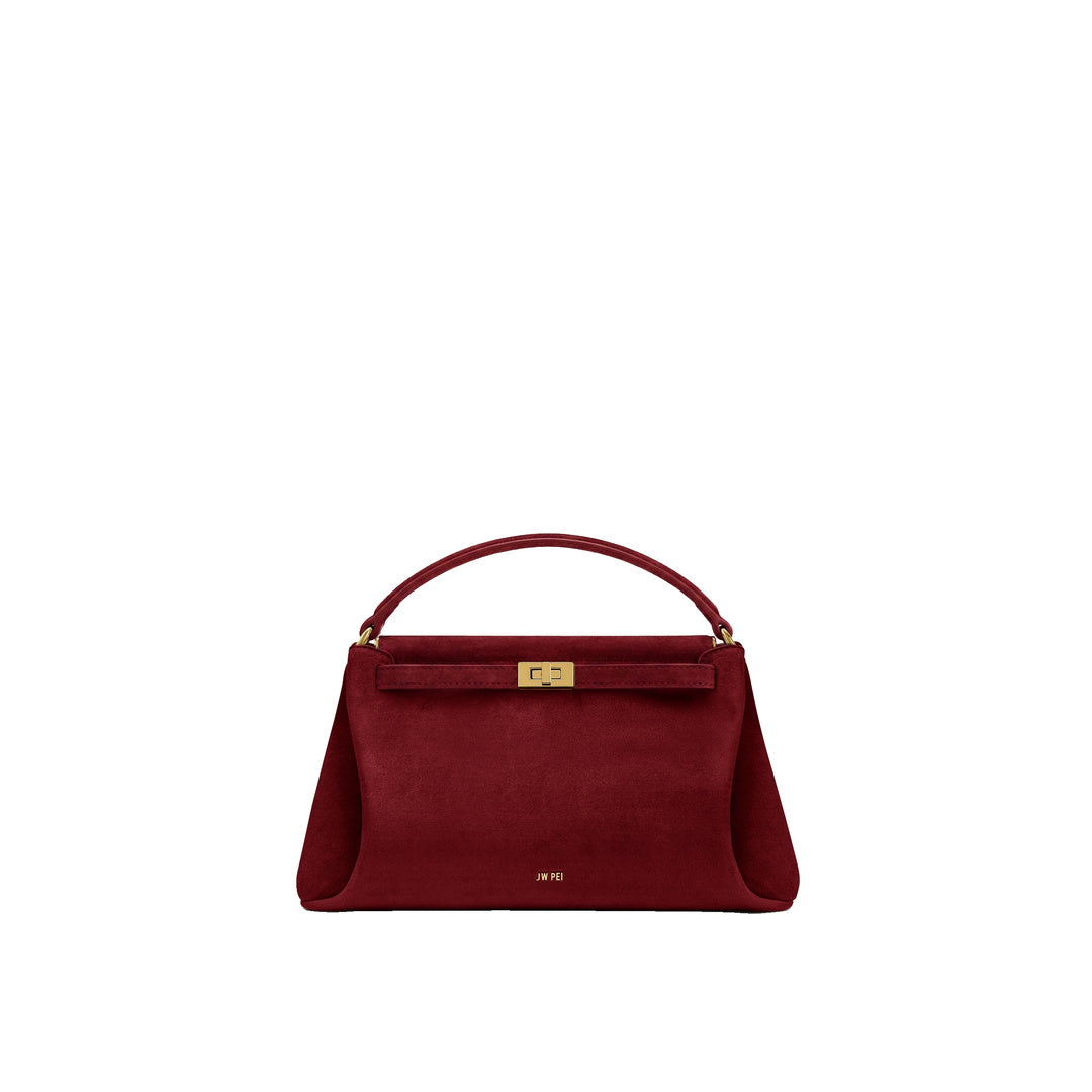 JW PEI Carmen Faux Suede Top Handle Bag - Burgundy by JW PEI