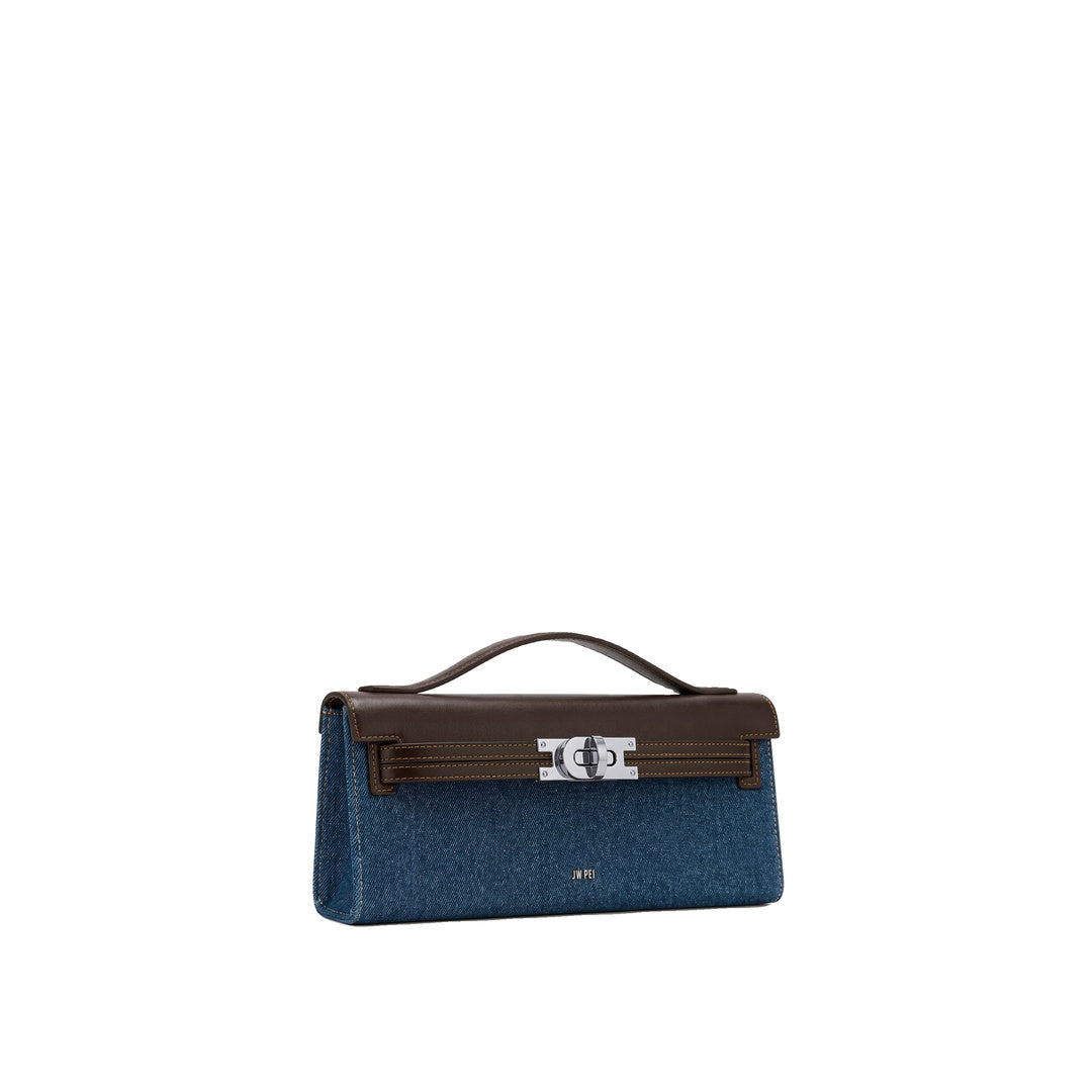 JW PEI Bria Structured Top Handle Bag - BLue Denim by JW PEI
