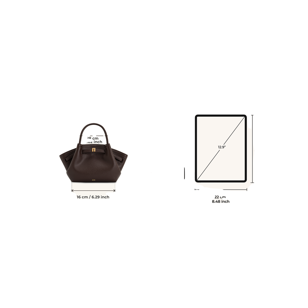 JW PEI Hana Mini Tote Bag - Dark Brown by JW PEI