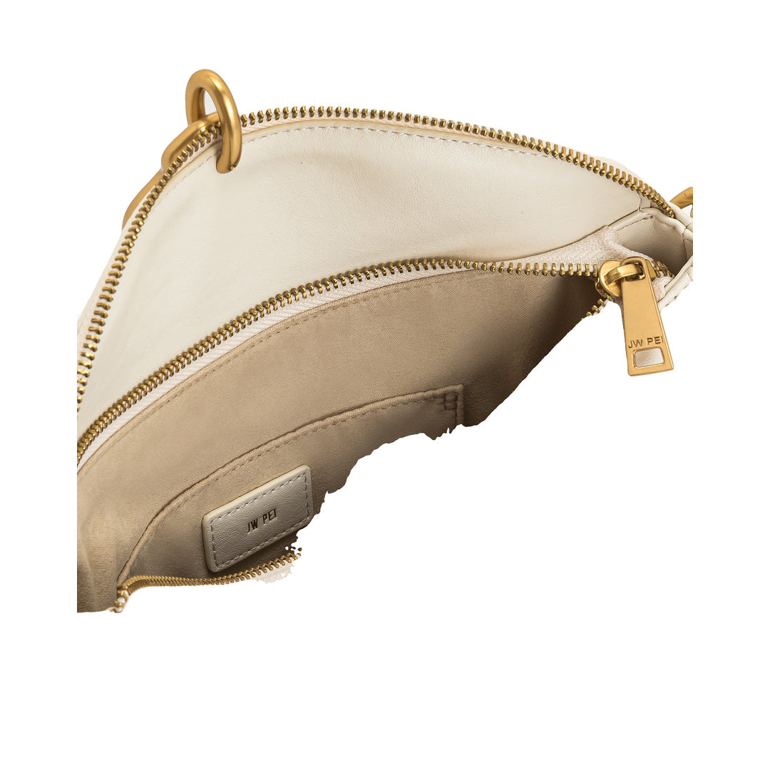JW PEI Jayla Metal Pendant Embellished Shoulder Bag - White by JW PEI