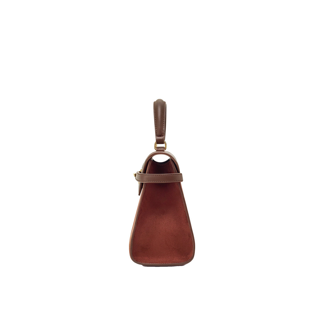 JW PEI Elise Large Faux Suede Top Handle Bag - Mocha Brown by JW PEI