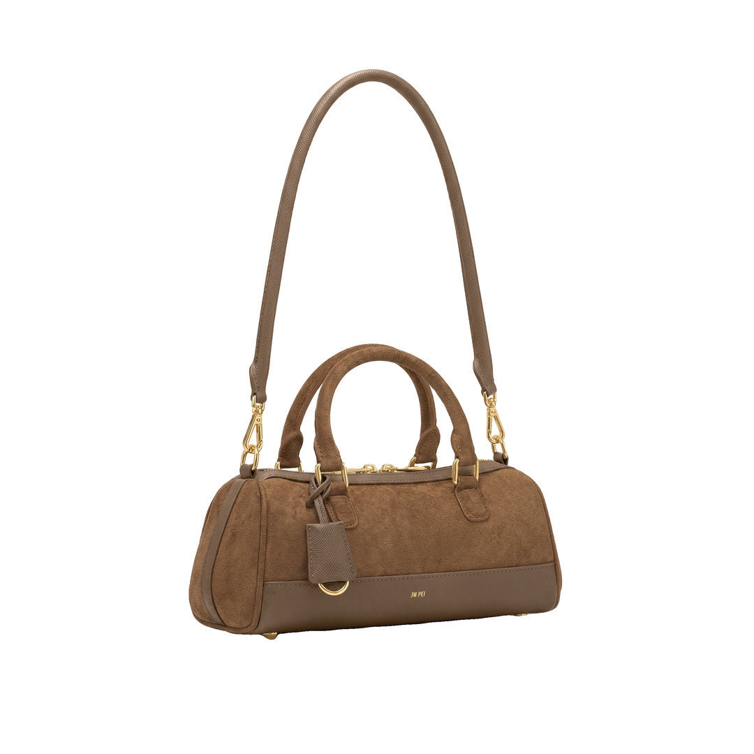 JW PEI Josie Barrel Shoulder Bag - Brown by JW PEI