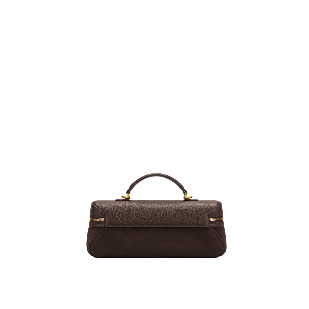 JW PEI Cleo Faux Suede Vanity Bag - Dark Brown by JW PEI