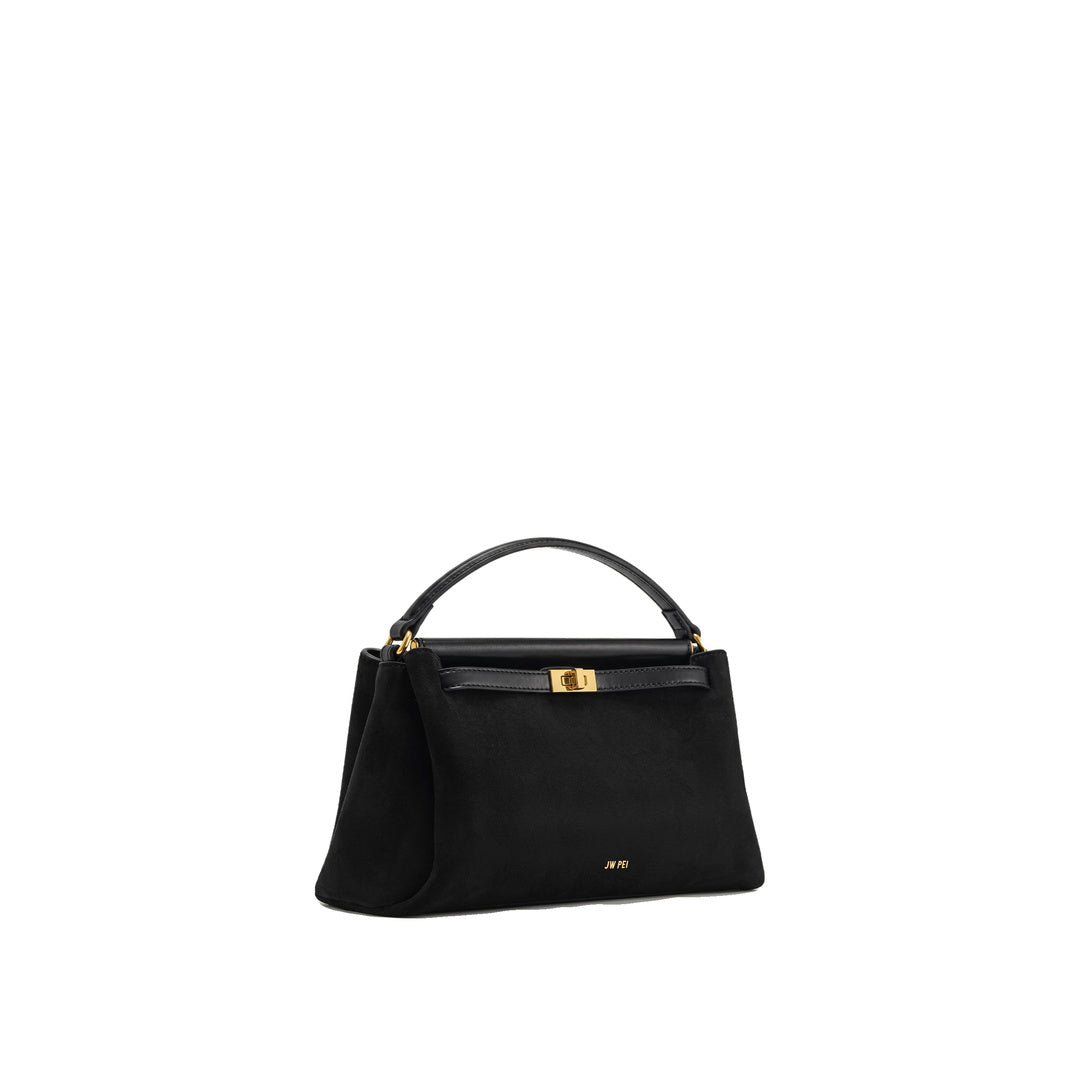 JW PEI Carmen Faux Suede Top Handle Bag - Black by JW PEI