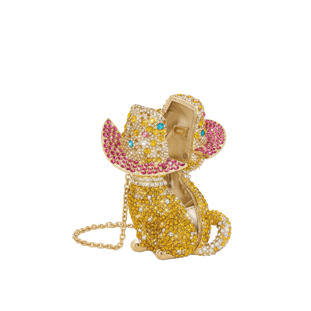 JW PEI Glamorous Cat Clutch - Multicolor Gold by JW PEI