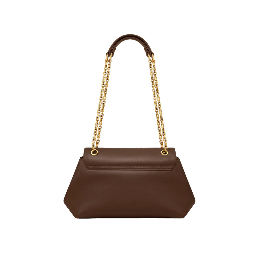 JW PEI Valerie Chain Flap Shoulder Bag - Dark Brown by JW PEI