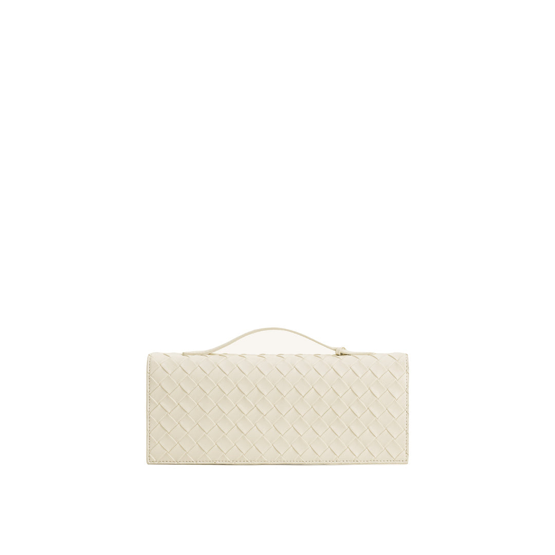 JW PEI Celeste Woven Textured Envelope Top Handle Bag - Ivory by JW PEI