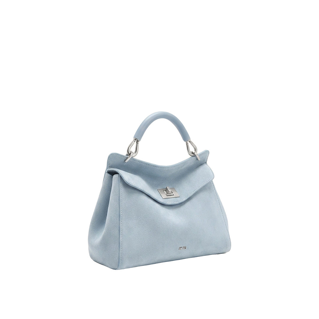 JW PEI Lucia Classic Faux Suede Top Handle Bag - Light Blue by JW PEI
