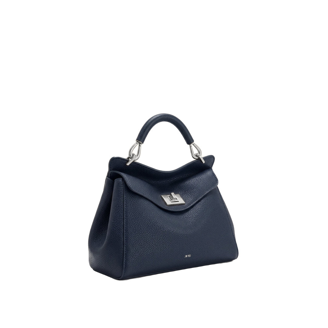 JW PEI Lucia Classic Top Handle Bag - Navy Blue by JW PEI