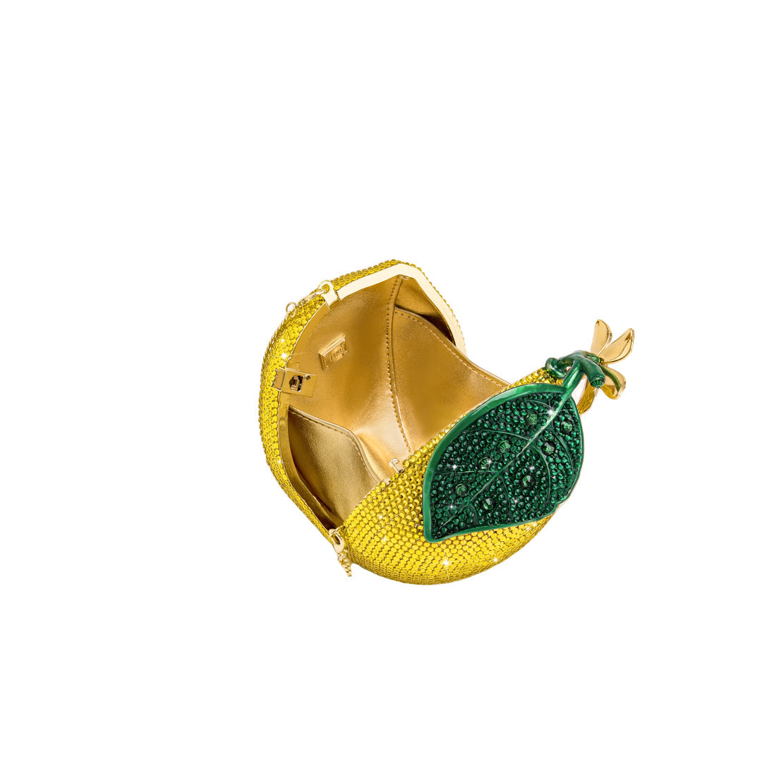 JW PEI Lemon-Inspired Rhinestone Clutch - Yellow by JW PEI
