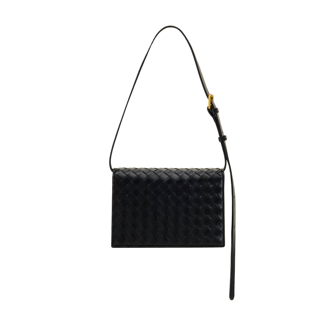 JW PEI Clio Woven Textured Envelope Crossbody Bag - Black by JW PEI