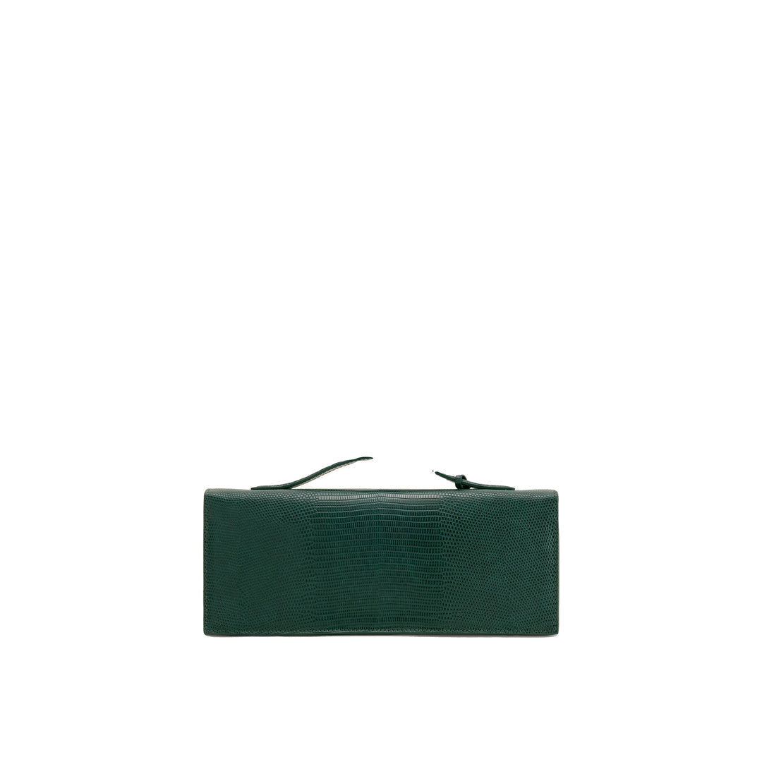 JW PEI Celeste Envelope Top Handle Bag - Olive Green Lizard Texture by JW PEI
